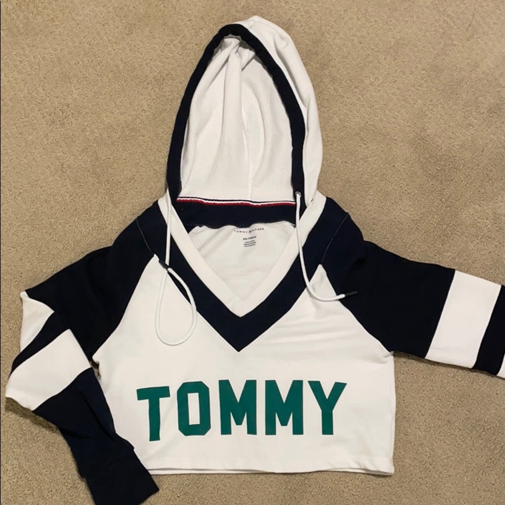 Tommy Hilfiger hoodie crop top